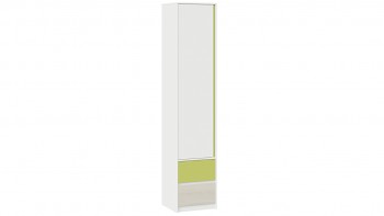 Шкаф для белья комбинированный «Сканди» Дуб Гарден/Белый/Зеленый в Камне-на-Оби - kamen-na-obi.mebel54.com | фото