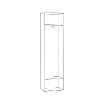 Шкаф для одежды 08.122 Лайн (Дуб серый CRAFT K 002 PW, белый глянец ПВХ) в Камне-на-Оби - kamen-na-obi.mebel54.com | фото