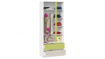 Шкаф для одежды комбинированный «Сканди» Дуб Гарден/Белый/Зеленый в Камне-на-Оби - kamen-na-obi.mebel54.com | фото