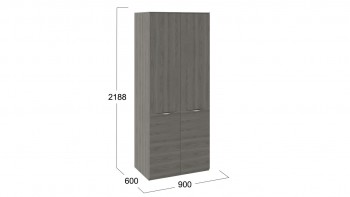 Шкаф для одежды с 2 дверями «Либерти» Хадсон в Камне-на-Оби - kamen-na-obi.mebel54.com | фото