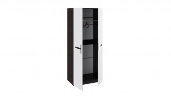 Шкаф для одежды с 2-мя дверями «Фьюжн» Белый глянец/Венге Линум в Камне-на-Оби - kamen-na-obi.mebel54.com | фото