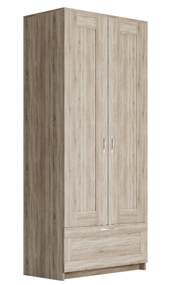 Шкаф двухдверный Сириус с 1 ящиком дуб сонома в Камне-на-Оби - kamen-na-obi.mebel54.com | фото