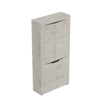 Шкаф двухдверный Соренто с комплектом полок (3 шт) Дуб бонифаций/Кофе структурный матовый в Камне-на-Оби - kamen-na-obi.mebel54.com | фото