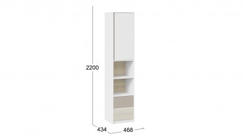Шкаф комбинированный «Сканди» Дуб Гарден/Белый/Глиняный серый в Камне-на-Оби - kamen-na-obi.mebel54.com | фото