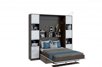 Шкаф-кровать с диваном БЕЛА с полкой ножкой в Камне-на-Оби - kamen-na-obi.mebel54.com | фото