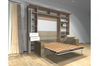 Шкаф-кровать с диваном Каролина в Камне-на-Оби - kamen-na-obi.mebel54.com | фото