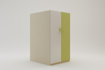 Шкаф под кровать второго яруса Эппл (Зеленый/Белый/корпус Клен) в Камне-на-Оби - kamen-na-obi.mebel54.com | фото