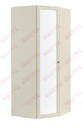 Шкаф угловой МДФ 930 с зеркалом Белый в Камне-на-Оби - kamen-na-obi.mebel54.com | фото