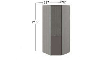 Шкаф угловой с 1 дверью с ЛКП «Либерти» Хадсон/Фон Серый в Камне-на-Оби - kamen-na-obi.mebel54.com | фото