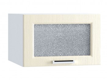 Шкаф верхний горизонтальный со стеклом 510, ШВГС 510 (Клен крем/корпус белый) в Камне-на-Оби - kamen-na-obi.mebel54.com | фото