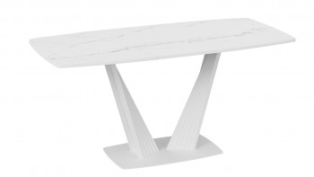 Стол раздвижной «Фабио» Тип 1 (Белый мрамор матовый) в Камне-на-Оби - kamen-na-obi.mebel54.com | фото