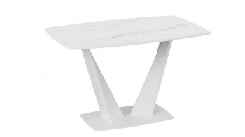 Стол раздвижной «Фабио» Тип 1 (Белый мрамор матовый) в Камне-на-Оби - kamen-na-obi.mebel54.com | фото