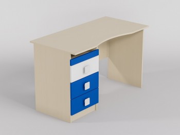 Стол (столешница с выемкой) Скай люкс (Синий/Белый/корпус Клен) в Камне-на-Оби - kamen-na-obi.mebel54.com | фото