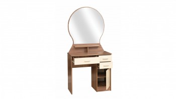Стол туалетный "Надежда - М 04 new" (ясень шимо темный / вудлайн кремовый / зеркало) в Камне-на-Оби - kamen-na-obi.mebel54.com | фото