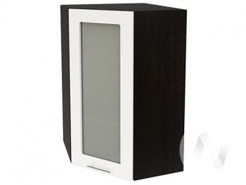 Угловой шкаф со стеклом Валерия-М ШВУС-599 (Белый глянец/Венге/верхний/высокий) в Камне-на-Оби - kamen-na-obi.mebel54.com | фото