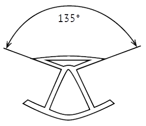 Угол 135* для цоколя универсальный, h=150мм (Белый матовый) в Камне-на-Оби - kamen-na-obi.mebel54.com | фото