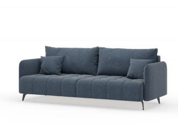 Валериан диван трёхместный прямой Синий, ткань RICO FLEX 101 в Камне-на-Оби - kamen-na-obi.mebel54.com | фото