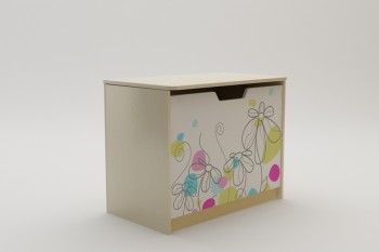 Ящик для игрушек Флёр (Белый/корпус Клен) в Камне-на-Оби - kamen-na-obi.mebel54.com | фото