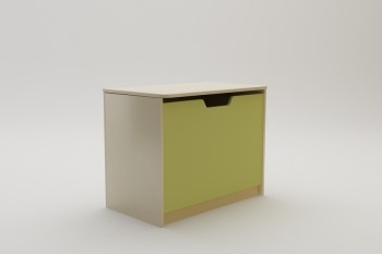 Ящик для игрушек Смайли (Зеленый/корпус Клен) в Камне-на-Оби - kamen-na-obi.mebel54.com | фото
