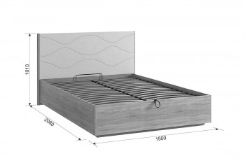 Зара Кровать 1.4 Люкс дуб сонома/белый в Камне-на-Оби - kamen-na-obi.mebel54.com | фото